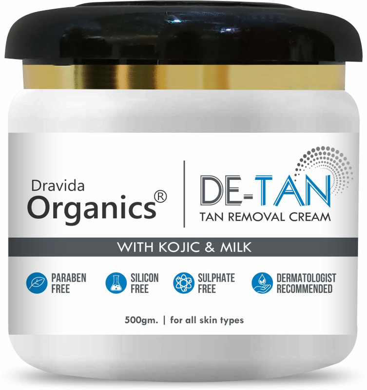 Dravida Organics De Tan Removal for Glowing & Lighting oil Control, Anti Acne & Pimples Blemishes(500 g)