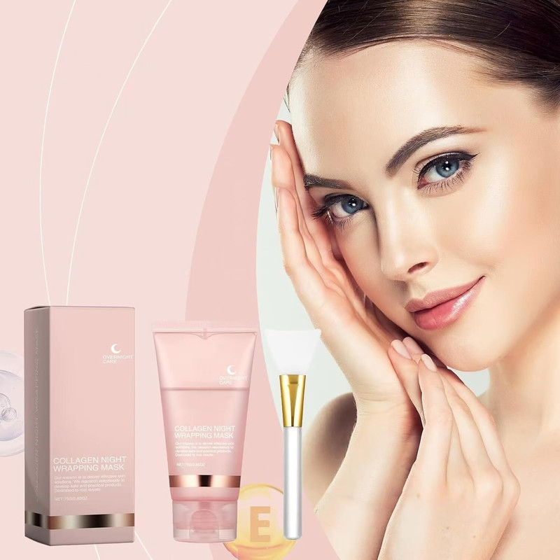 Clefairy Collagen Night Wrapping Mask Collagen Overnight Wrapping Peel Off Facial Mask  Face Shaping Mask