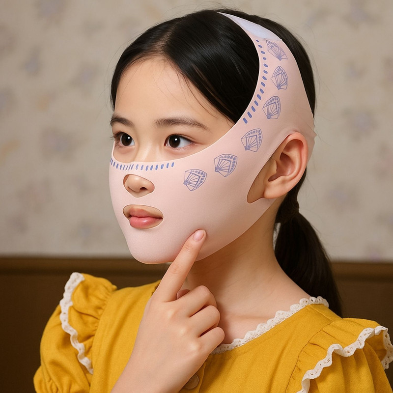 Baskety Slimming V Line Face Mask Double Chin Reducer & Skin Tightening Band Face Shaping Mask