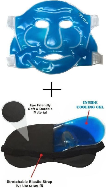 DNelon Ice Face & Eye Cooling Gel Mask and Aloe Vera Gel Mask Ice Pack  Face Shaping Mask