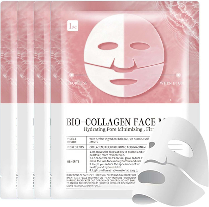 Clefairy Bio-Collagen Real Deep Mask, Collagen Mask for Face (1 PCS) Face Shaping Mask