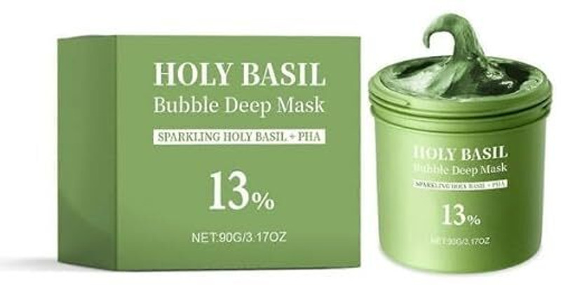 MSVTRADESS Foaming Clay Mask with Basil Extract for Deep Cleansing  Face Shaping Mask