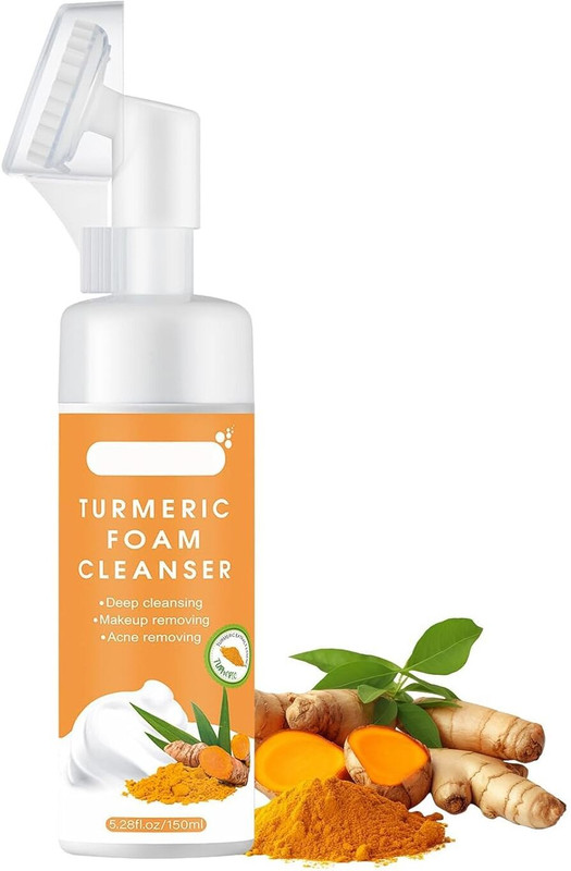 Calldrishe Turmeric Foaming Cleanser, Exfoliating Mousse Cleansing, Lighten Blemishes,  Face Shaping Mask