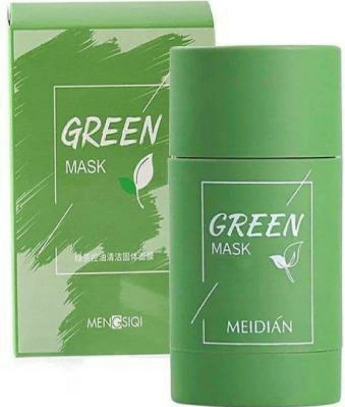 POWERFEEL Green Mask Stick For Face,Green Tea Purifying Clay Stick Mask For Blackheads  Face Shaping Mask