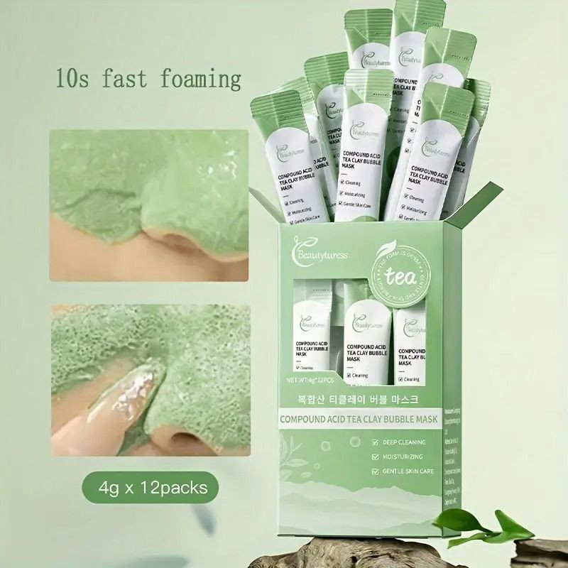 KVVTRADES compound acid tea clay bubble mask  Face Shaping Mask