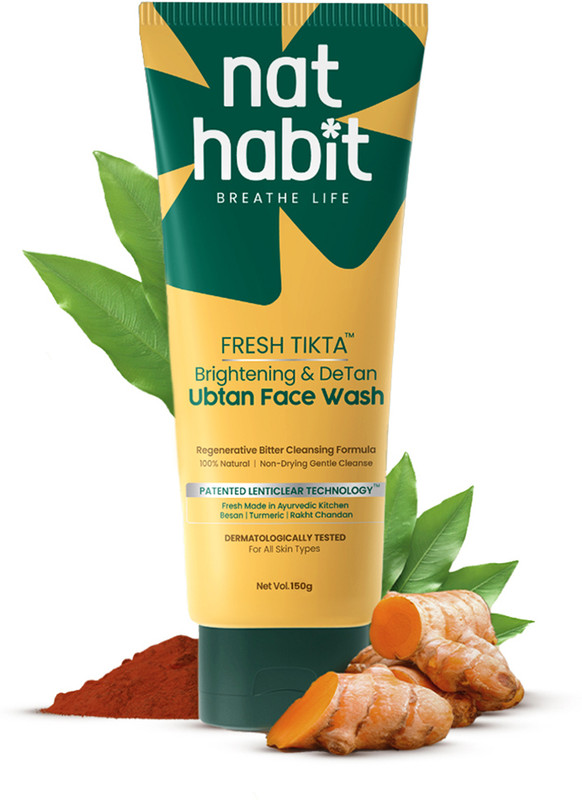 Nat Habit Ubtan for Women & Men | Natural Face wash for Clear Glowing Skin Face Wash(150 g)