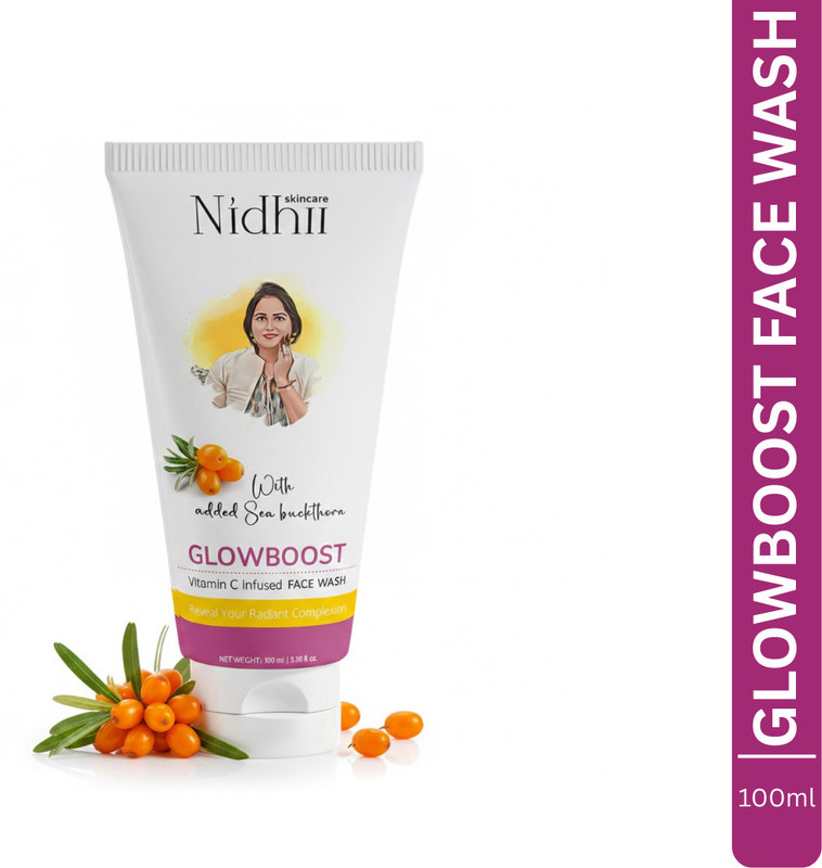 Nidhii Skincare Glowboost Vitamin C | Niacinamide & Hyaluronic Acid | Brightening & Deep Cleansing Face Wash(100 g)