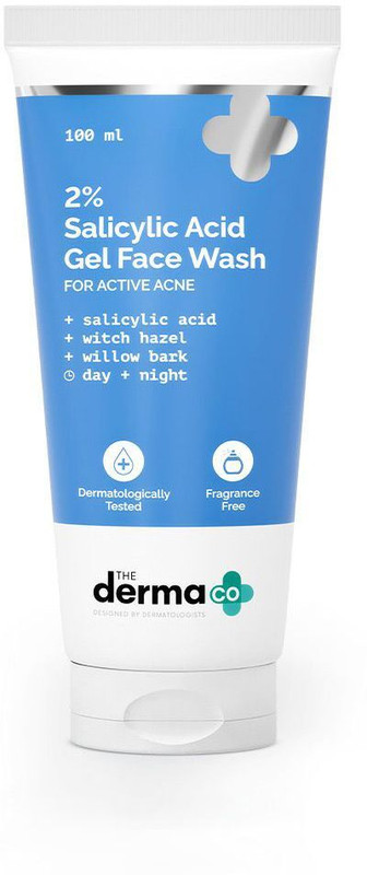 The Derma Co 2% Salicylic Acid Gel for oily skin with Witch Hazel Face Wash(100 ml)