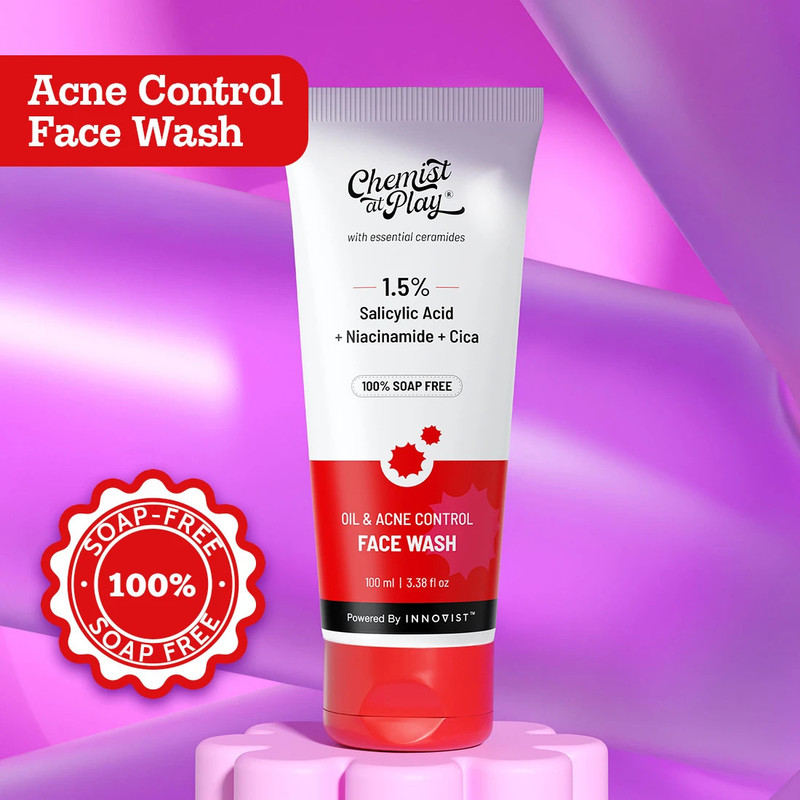 Chemist at Play Acne Control Face wash | Salicylic Acid, Niacinamide Facewash| For Men & Women Face Wash(100 ml)