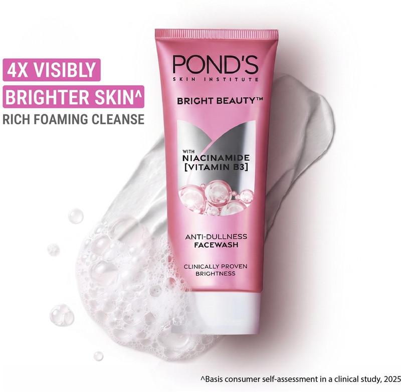 POND's Bright Beauty With Niacinamide Vitamin B3 For Anti Dullness Face Wash(200 g)