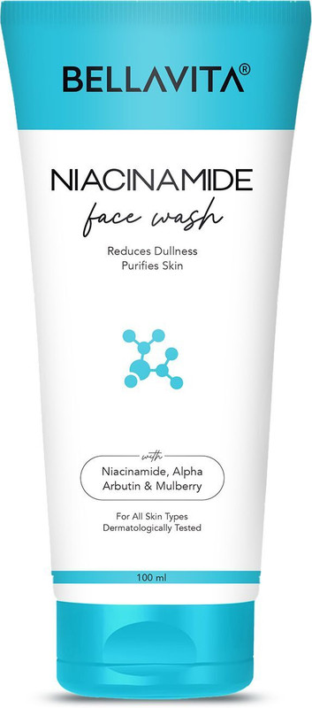 BELLAVITA Niacinamide | pH Balanced | Non-Irritating | Treats Pigmentation | Evens Out Skin Tone| All Skin Types Face Wash(100 ml)