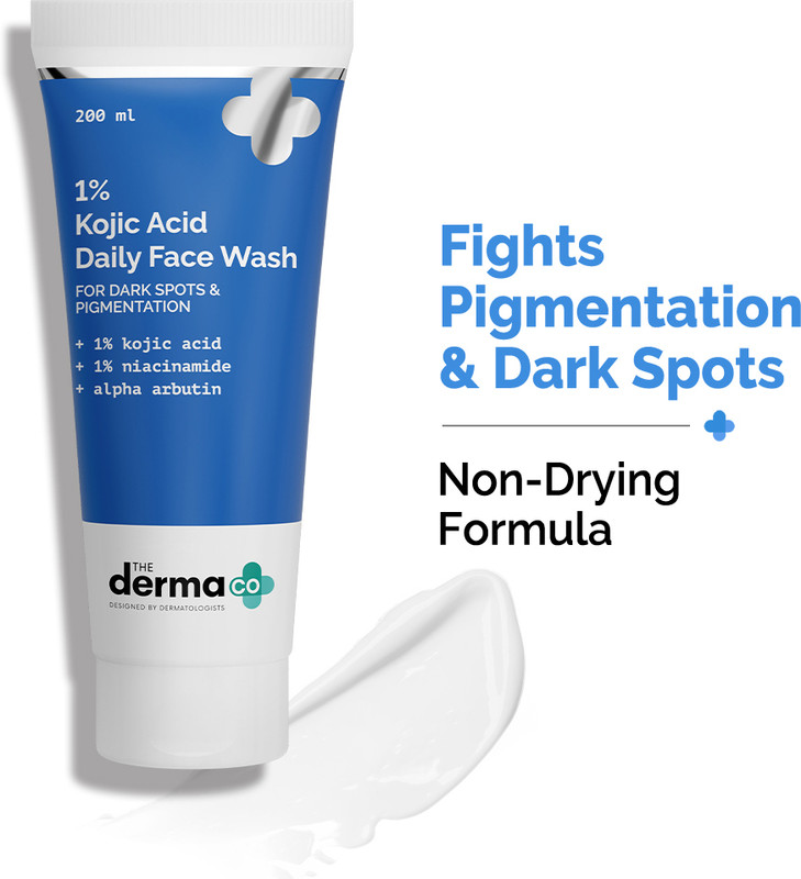 The Derma Co 1% Kojic Acid with Niacinamide & Alpha Arbutin For Dark Spots Face Wash(200 ml)