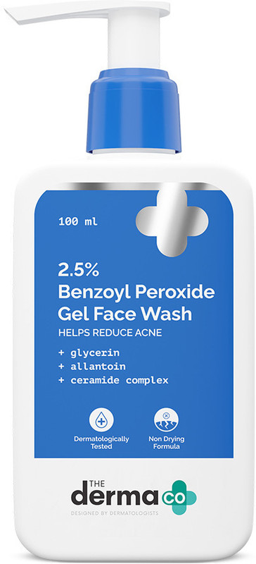 The Derma Co 2.5% Benzoyl Peroxide Gel Face Wash(100 ml)