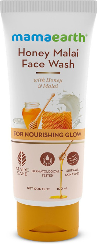 MamaEarth Honey Malai with Honey & Malai For Nourishing Glow Face Wash (100 ml)