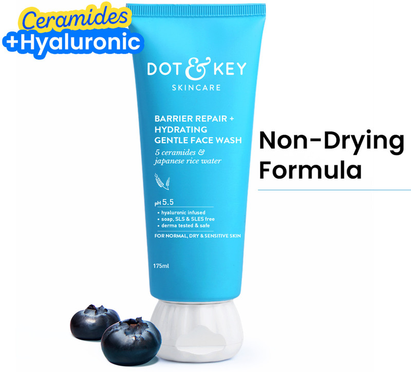 Dot & Key Barrier Repair + Hydrating Gentle With Probiotic| Ceremide Face Wash(175 ml)