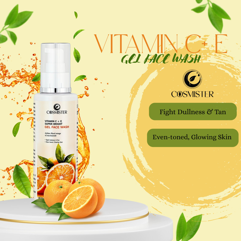 Cosmister Super Glow Vitamin C & E Gel for Soft, Smooth & Radiant Skin Face Wash(100 ml)