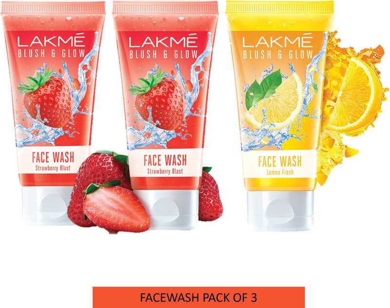 Lakmé Blush & Glow Strawberry and Lemon Freshness Face Wash (300 g)