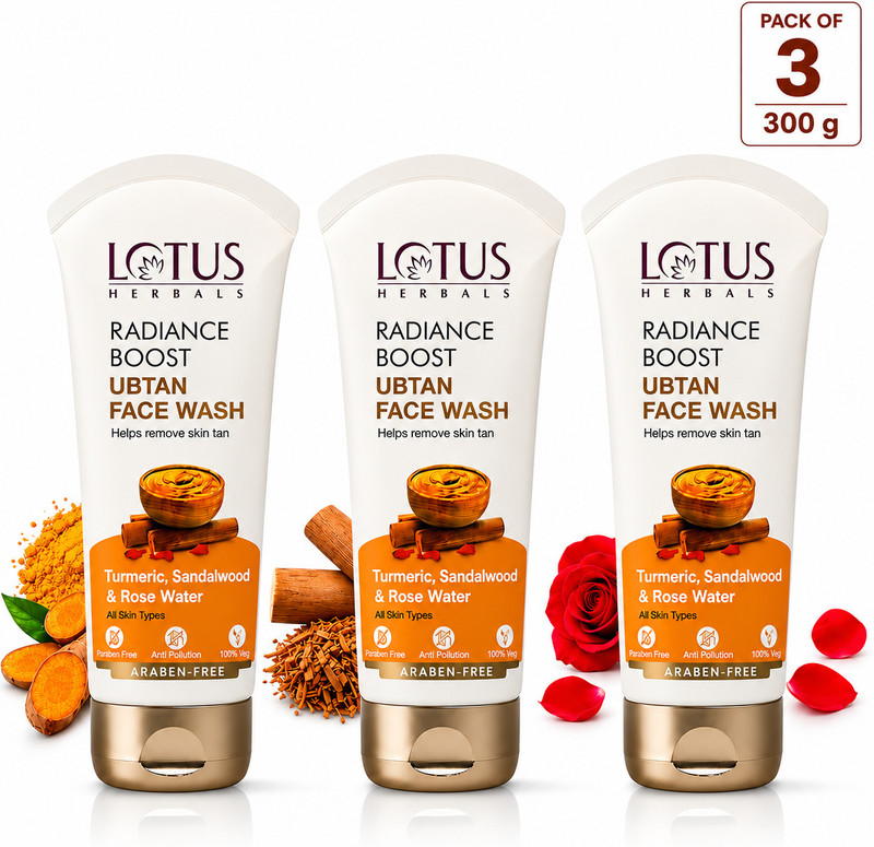 LOTUS HERBALS RADIANCE BOOST UBTAN Face Wash(300 g)