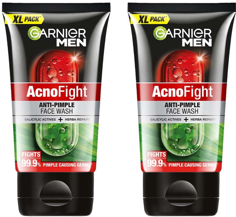 Garnier Men Acno Fight, Salicylic Acid, Repairs Skin & Balances Oils, Anti-Pimple Face Wash(200 ml)