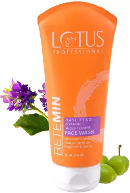 LOTUS Retemin Plant Retinol & Natural Vitamin C | Whitening & Anti-Ageing Face Wash (100 g)
