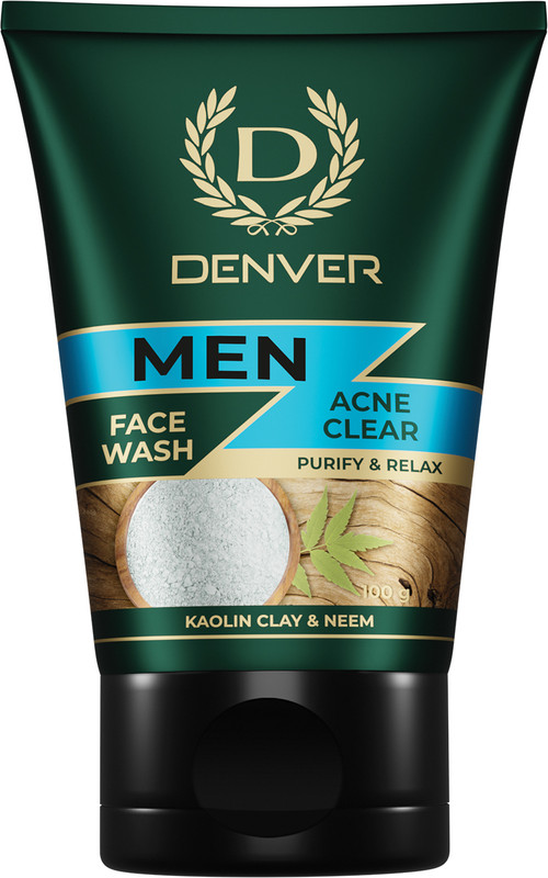 DENVER Acne Clear Facewash With Kaolin Clay and Neem Face Wash(100 g)