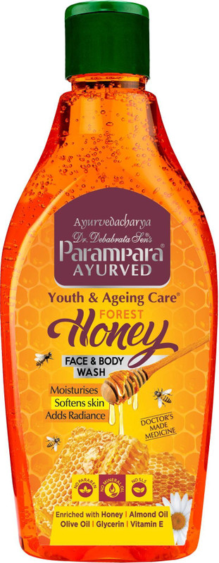 Parampara Ayurved Honey Face & Body Wash Skin Moisturizing Soft & Glowing Face Wash(300 ml)