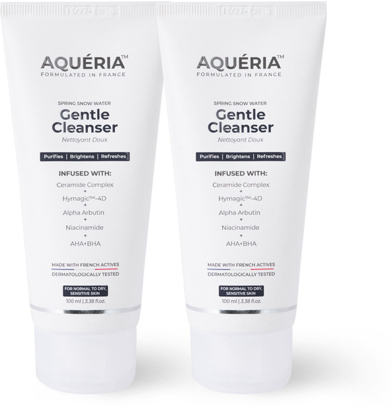 Aqueria 3% Niacinamide Hydrating & Brightening French Gentle Cleanser | Normal to Dry, Sensitive Skin Face Wash(200 ml)