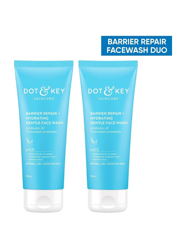 Dot & Key Barrier Repair Hydrating Gentle Combo Pack of 2 200 ml Face Wash(200 ml)