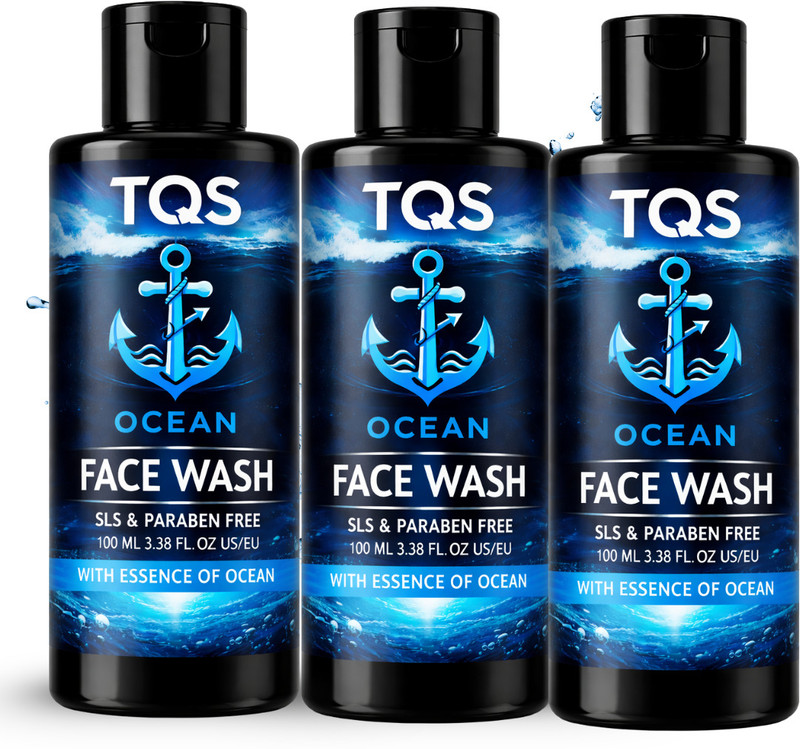 TQS Ocean for Men, Fights Acne & Pimple, Skin Brightening, All Skin Types  Face Wash(300 ml)