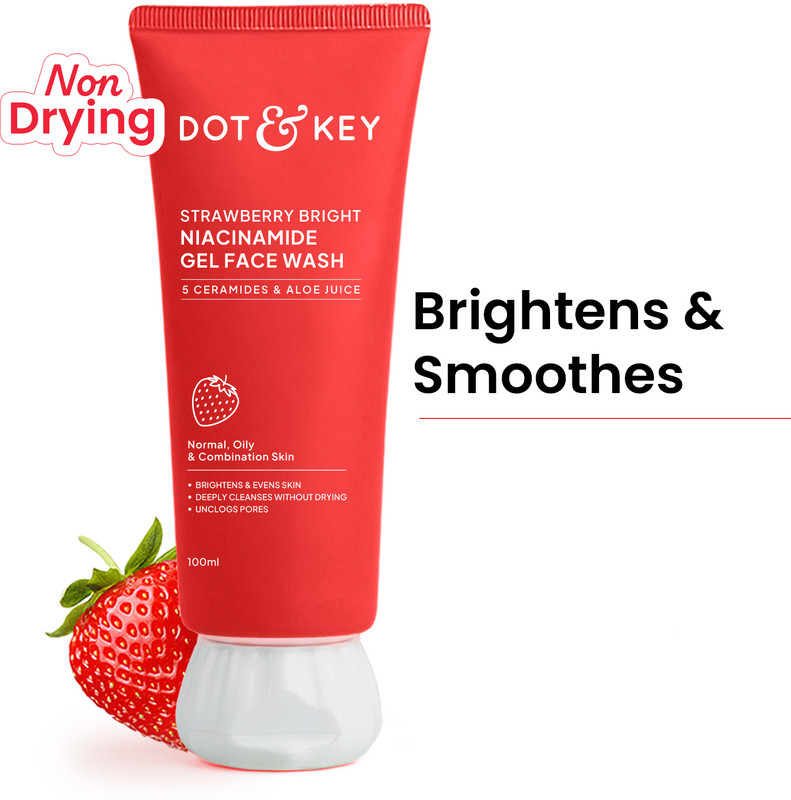 Dot & Key Strawberry Bright Niacinamide Gel Face Wash(100 ml)