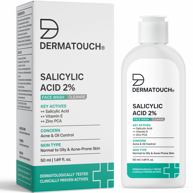 Dermatouch Salicylic Acid 2% | For Acne & Oil Control |Suitable to All Skin Types Face Wash(50 ml)