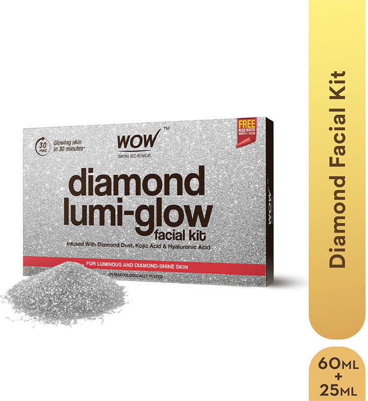WOW SKIN SCIENCE Diamond Facial Kit For Polished Skin | Gives Bright Skin(7 x 12.14 ml)
