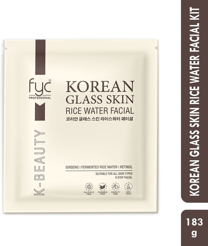 FYC PROFESSIONAL Korean Glass Skin Rice Water Facial Kit 9 Steps(183 g)