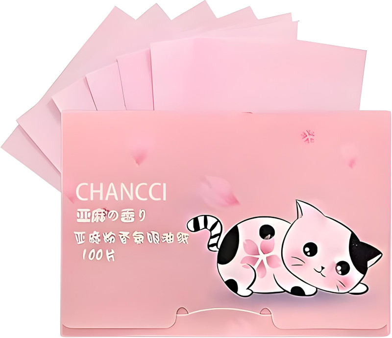 Adbee Oil Blotting Sheets 100 Sheets Pink Unscented Oil Absorbing Tissues Paper(100 Tissues)
