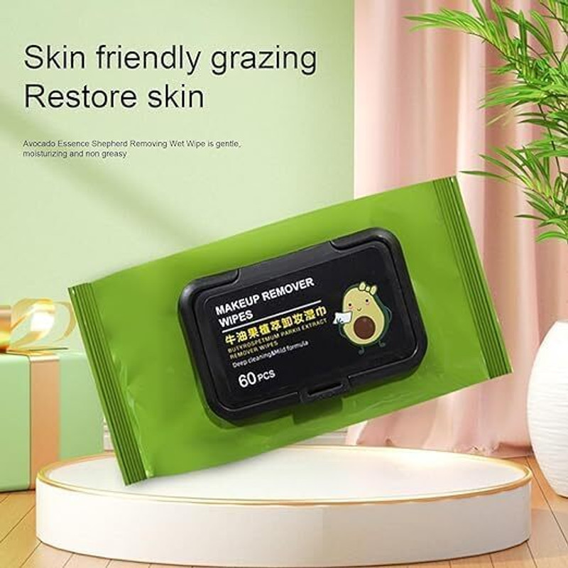 Jiyancreation Avocado Makeup Remover Facial 60 Wipes (Pack of 1) Headlight Cleaning Kit(60 ml)
