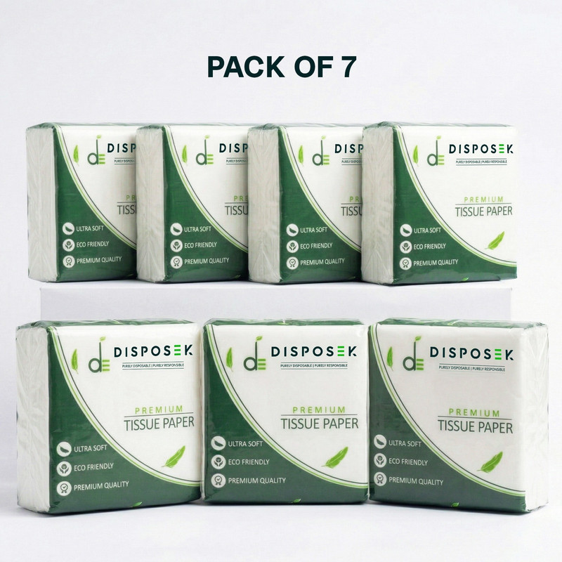 DISPOSEK Premium Tissue Paper Napkin(7 Tissues)