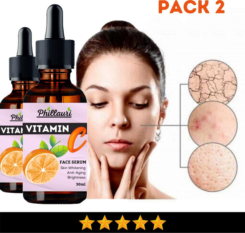 Phillauri Improved vitamin C Facial serum- For Anti Aging & Smoothening & Brightening Face (60 ml)