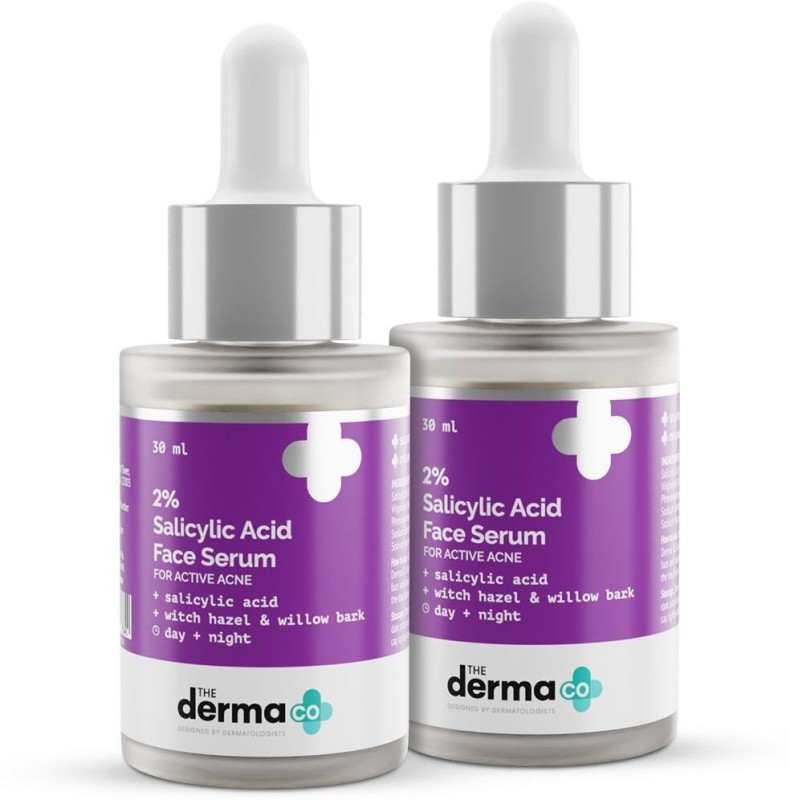 The Derma Co 2% Salicylic Acid Serum with Witch Hazel & Willow Bark for Active Acne(60 ml)