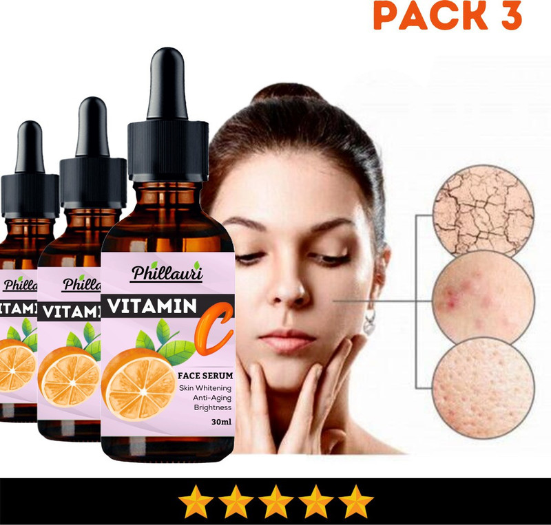 Phillauri Improved vitamin C Facial serum- For Anti Aging & Smoothening & Brightening Face (90 ml)