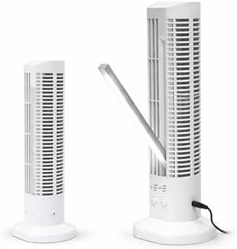 Suvaniq Portable Tower Fan with LED Light Adjustable Speed Cooling Fan Heavy Duty White Anti Dust, Anti Rust, High Air Delivery, Ultra High Speed, Underlight Tower Fan(White | Pack of 1)