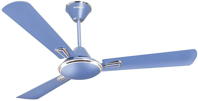 HAVELLS Festiva ES| Premium Finish| Energy Saving|Hi-Speed Low Noise| 100% Copper Motor with 2 Year Warranty Energy Saving 1200 mm Ceiling Fan(1 Star | Ocean Blue | Pack of 1)