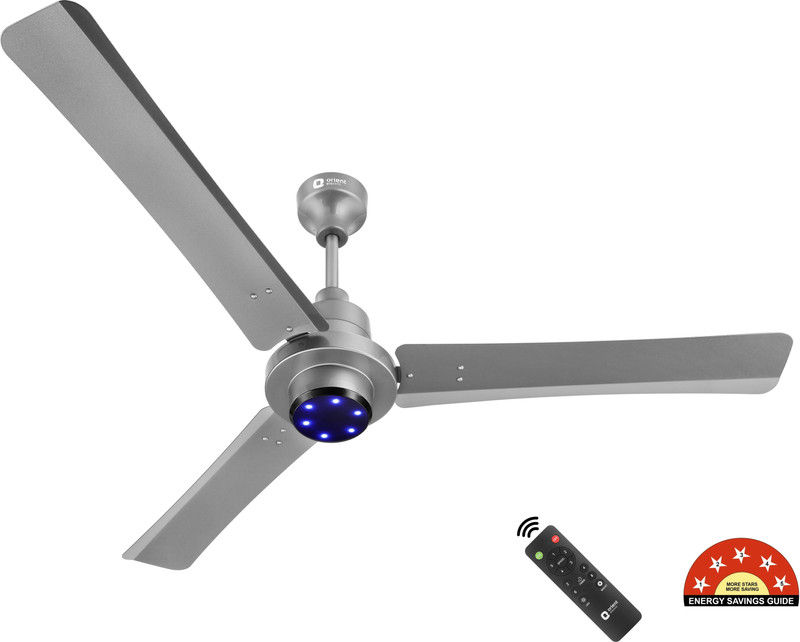 Orient Electric I Tome Pro | LED Speed Indicator Lights |Energy Efficient |Superior Air Delivery with 3 Year Warranty BLDC Motor with Remote 1400 mm Ceiling Fan(5 Star | Space Grey | Pack of 1)