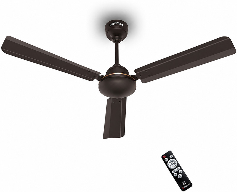 DIGISMART Storm | BLDC Motor | Remote Control | Energy Saving | Silent Operation with 5 Year Warranty BLDC Motor with Remote 1200 mm Ceiling Fan(5 Star | Smoke Brown | Pack of 1)