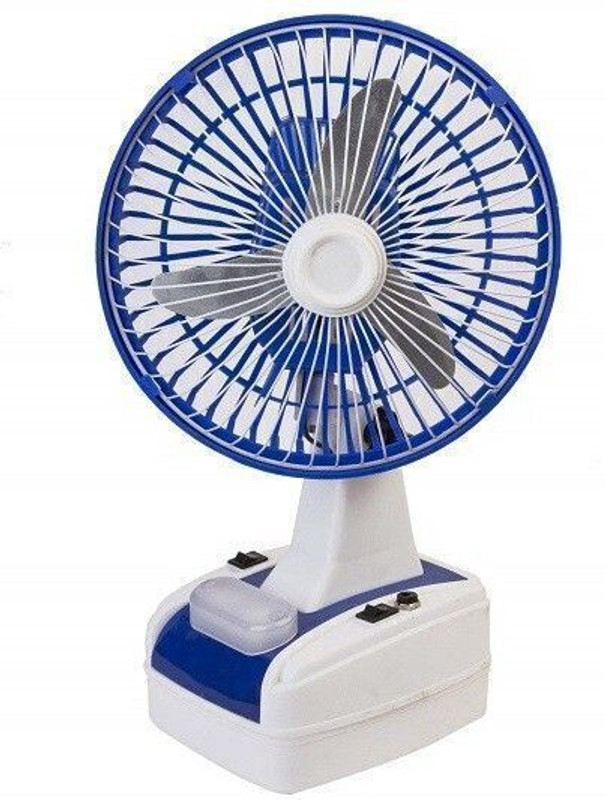 GLOBEX Rechargeable table fan Ultra High Speed 400 mm Table Fan(Blue | Pack of 1)