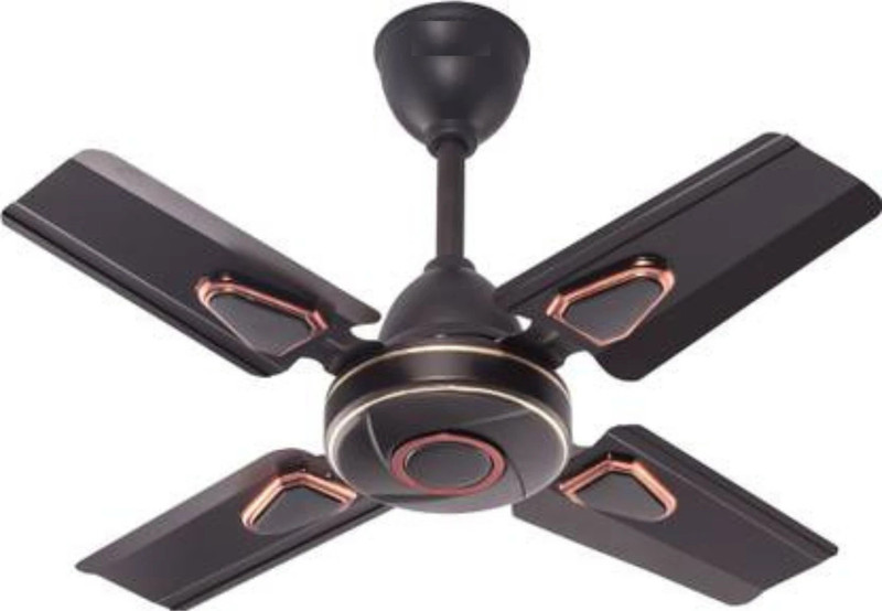 Sonpush 4 Blade Black Fan 01 with 2 Year Warranty Ultra High Speed 390 mm Ceiling Fan(5 Star | Black | Pack of 1)