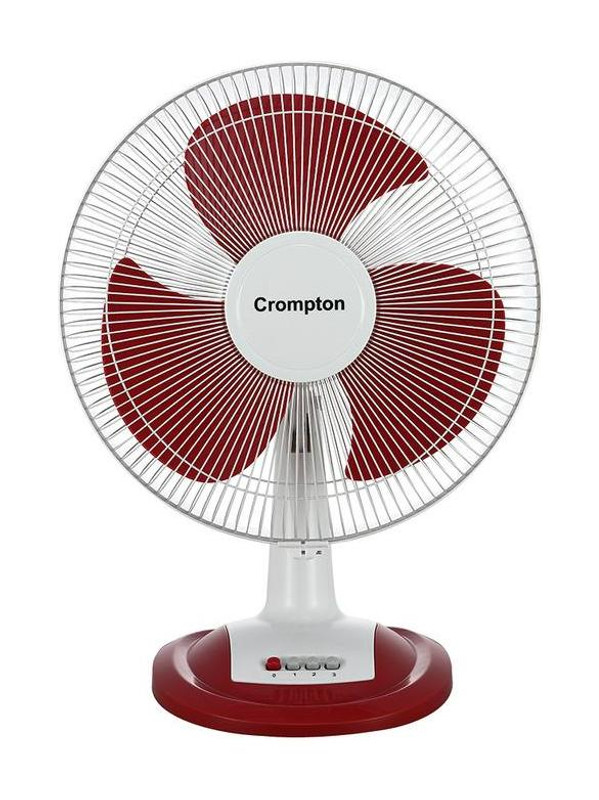 Crompton TFHSGALCL16WTR with 1 Year Warranty 400 mm Table Fan(White and Red | Pack of 1)