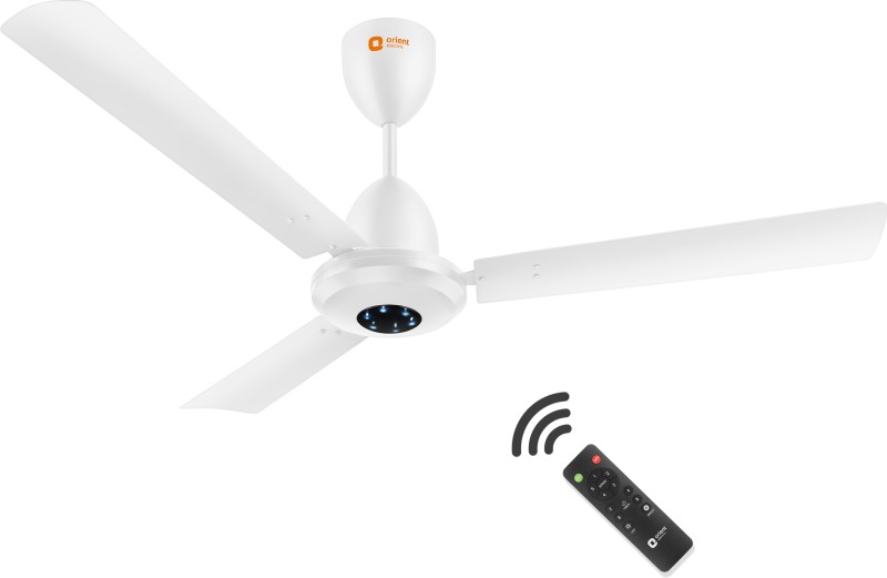 Orient Electric I Falcon 5 Star 1200 mm BLDC Motor with Remote 3 Blade Ceiling Fan(White, Pack of 1)