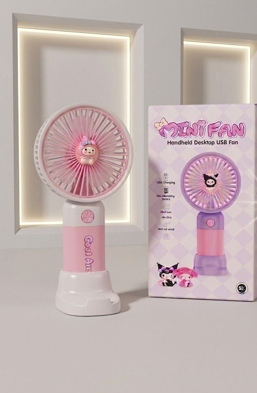 YAKUNOX Battery Operated Mini Fan USB Rechargeable Cooling Fan Random Colour Anti Dust 90 mm Table Fan(Multicolor | Pack of 1)