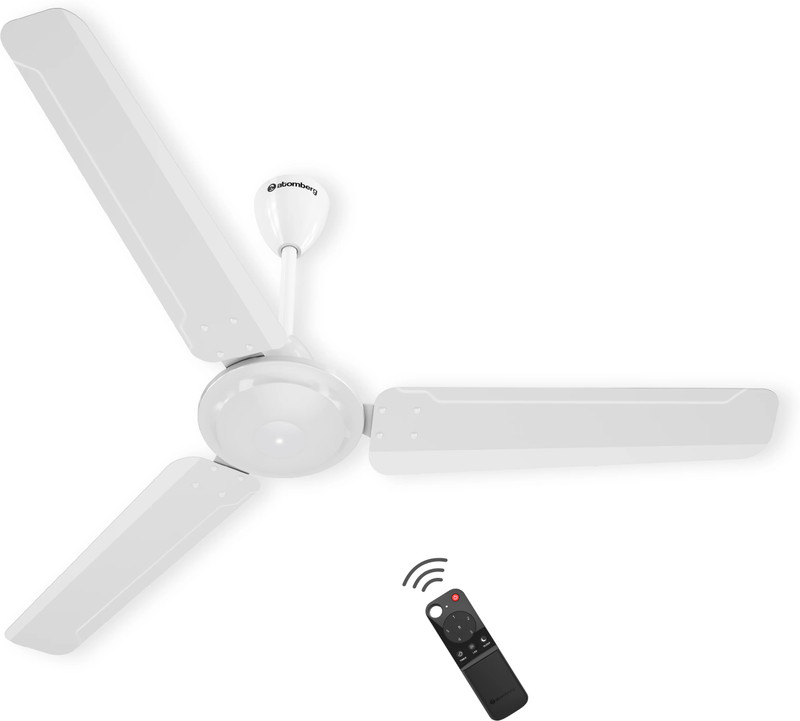 Atomberg Ameza Remote Controlled|High Air Flow|Low Noise|Power Saving | Timeless Design Free Installation with 2 Year Warranty BLDC Motor with Remote 1200 mm Ceiling Fan(5 Star | Gloss White | Pack of 1)