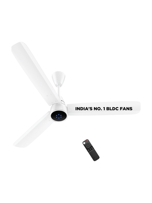 Atomberg Renesa Epoque | Advance air+ Technology | Sleek Fan | LED Indicator | Low Noise with 2 Year Warranty BLDC Motor with Remote 1200 mm Ceiling Fan(5 Star | Gloss White | Pack of 1)